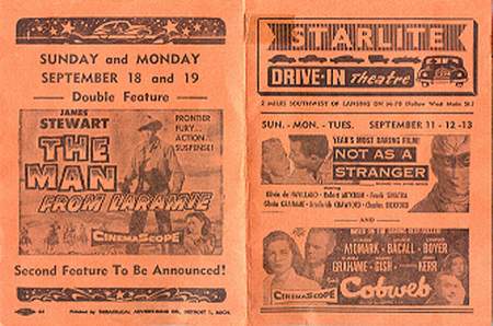 Starlite Drive-In Theatre - 1955 Flyer (newer photo)